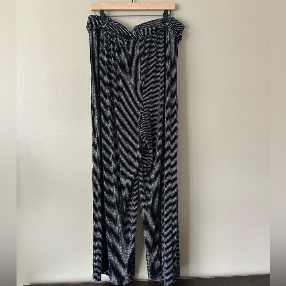 NWT Torrid Wide Leg Black and Silver Glitter Pants Womens 2X - Picture 12 of 15
